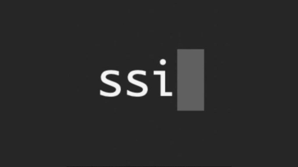 SSI logo on a black background.