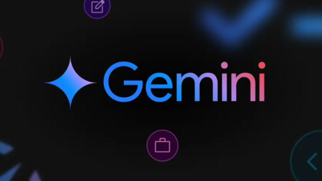 Gemini logo on black background.