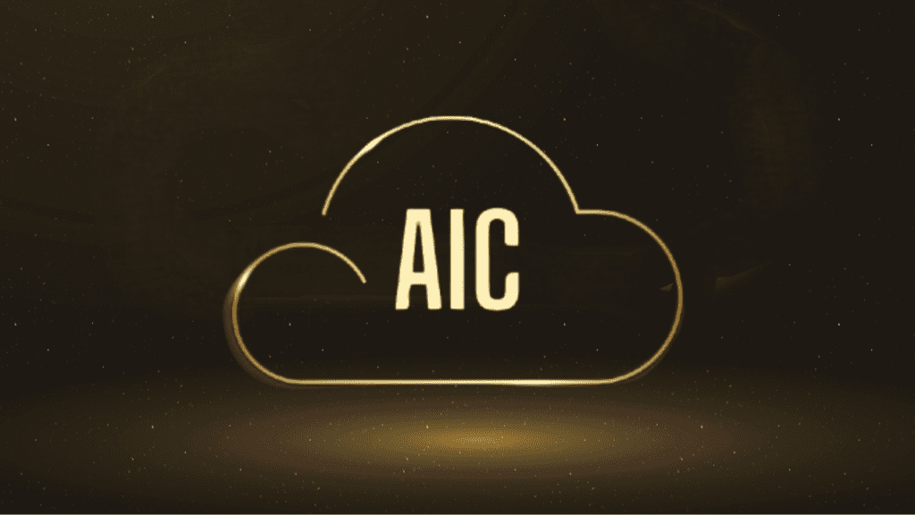 Image of a cloud with letters AIC