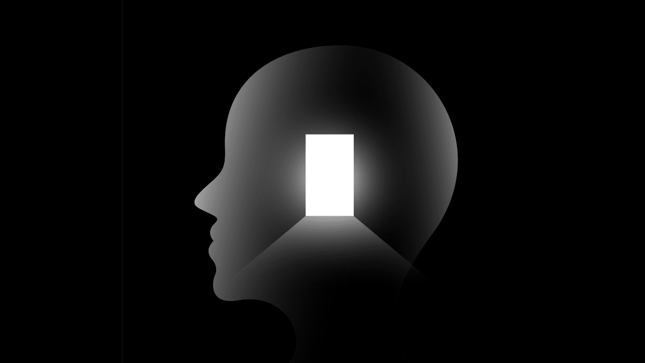 Silhouette of a head