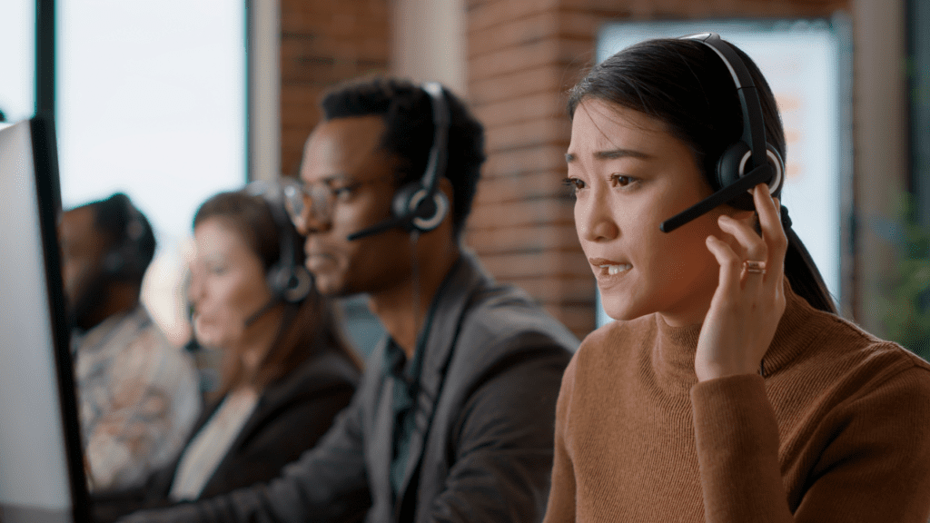 stock photo of customer service agents