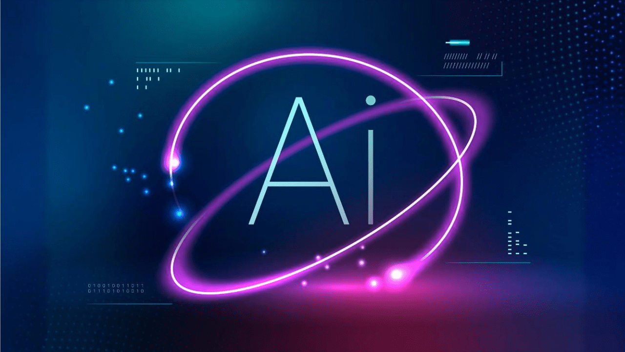 Illustration with the letters AI