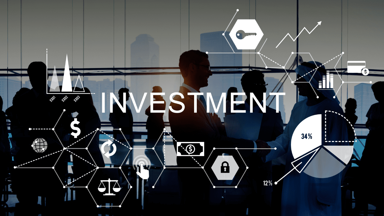 stock image showing a pie chart for investments