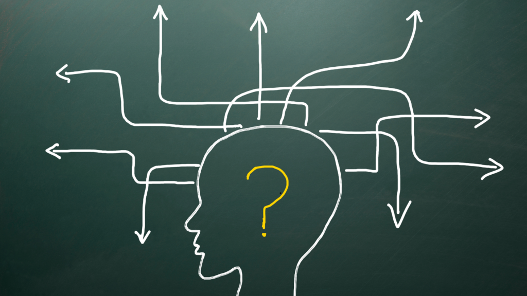 image of a profile with arrows coming out of the head