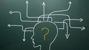 image of a profile with arrows coming out of the head