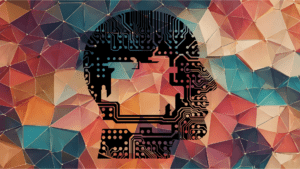 image of person's profile on a colorful background