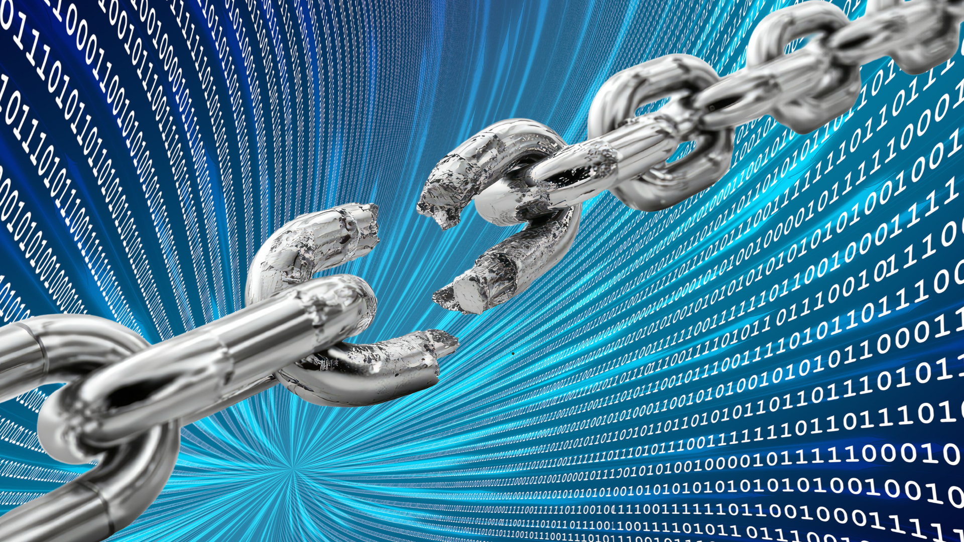 illustration of a broken chain
