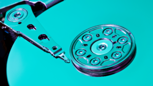 photo of a hard disk drive