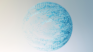 abstract of a digital sphere