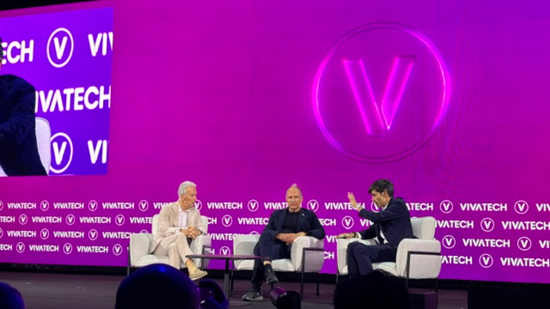 John Bruce, Tim Berners-Lee and moderator photo