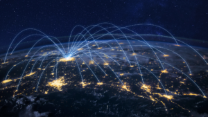 image of a global telecom network