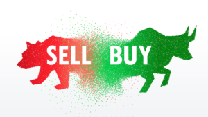 Illustration of a bull and a bear depicting Wall Street