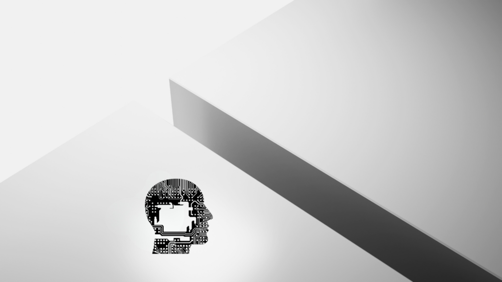 abstract image of a gap between two ledges