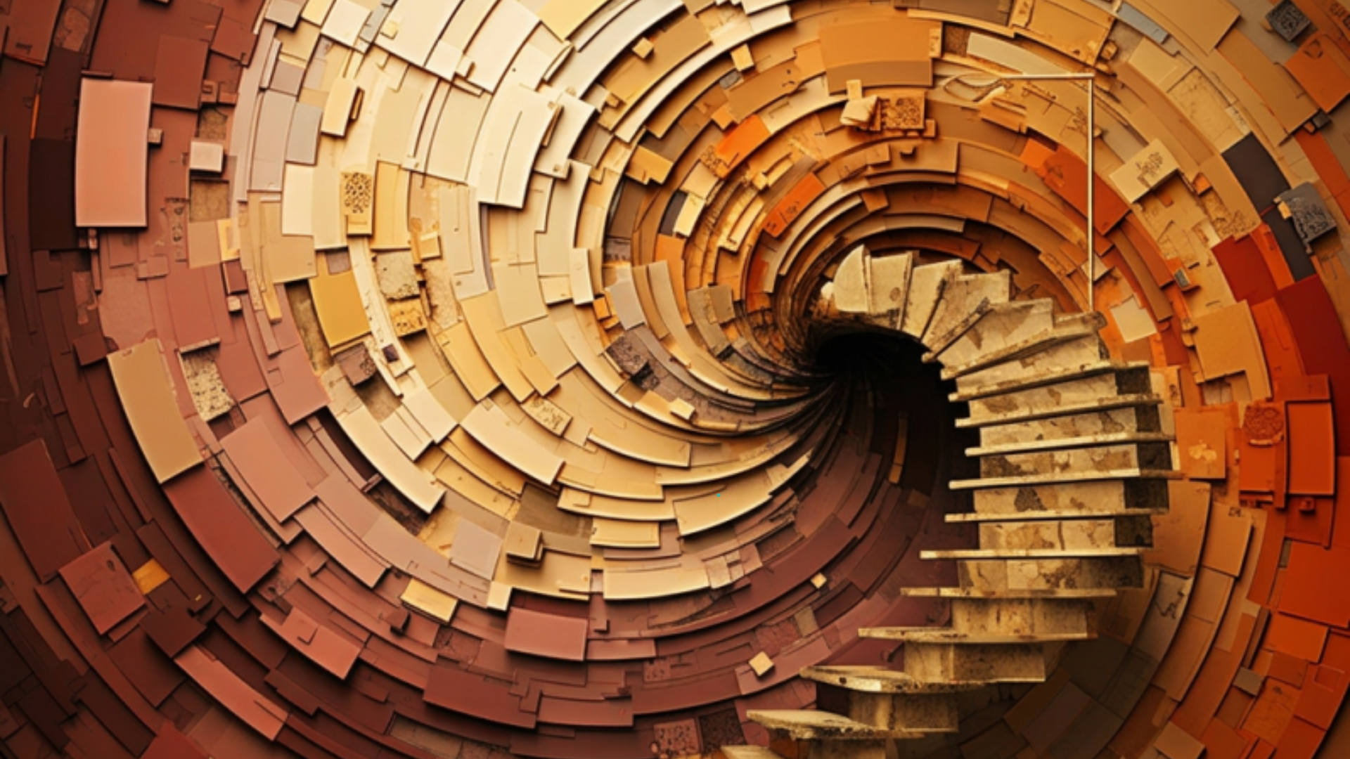 Abstract image of swirls in warm tones