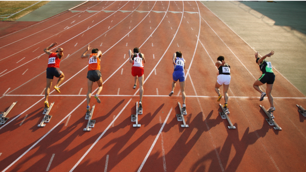 photo of a runner's race
