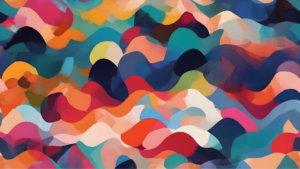 abstract background of horizontal, colorful squiggly lines