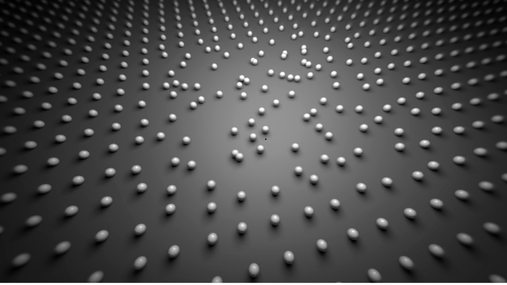 Illustration of marbles on a black background