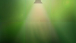 Image of a spotlight silhouette on a green background