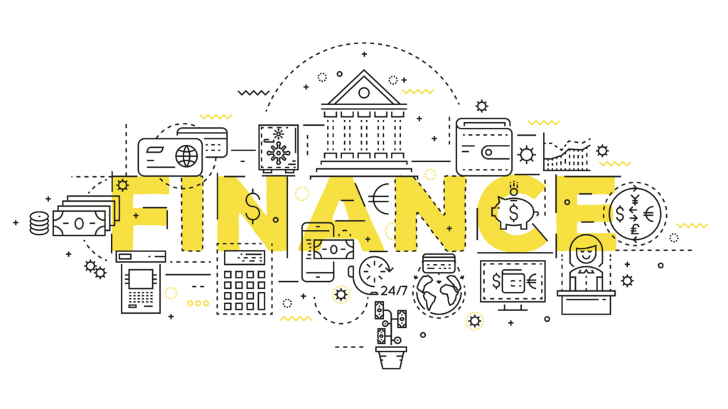 Illustration of the financial services sector with interconnected markets