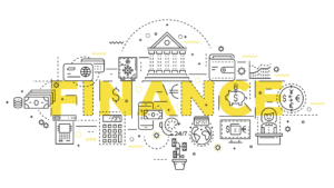 Illustration of the financial services sector with interconnected markets