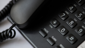 Photo of a black phone