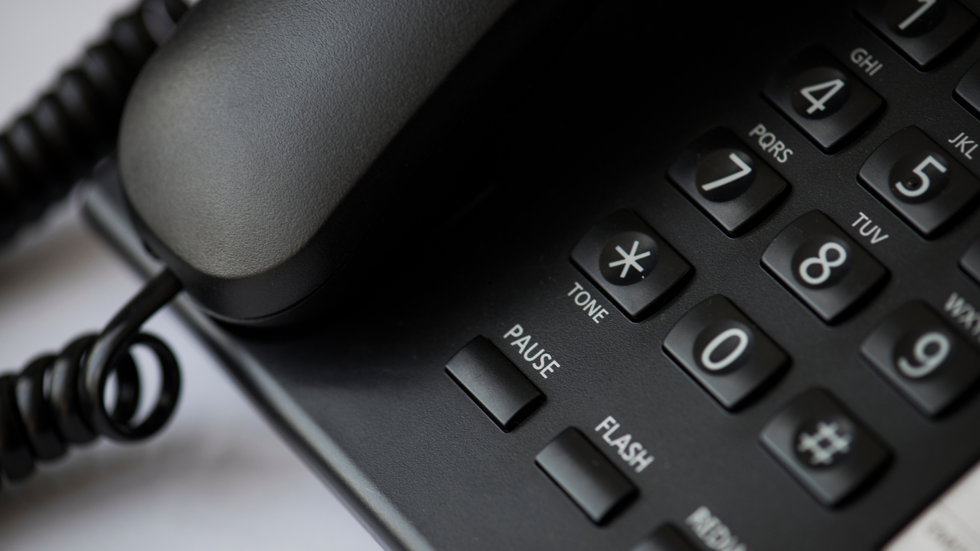 Photo of a black phone
